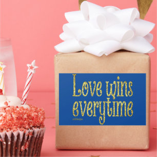 PEGATINA RECTANGULAR AMOR GANA TODO EL EL DÍA DE SAN VALENTÍN