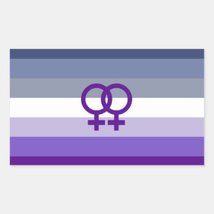 Pegatina Rectangular Amor Lésbico Butch Orgullo WLW