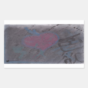 Pegatina Rectangular Amor por la lujuria