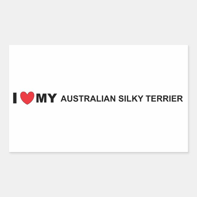 Pegatina Rectangular amor sedoso australiano (Anverso)