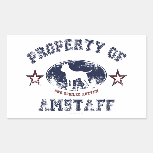 Pegatina Rectangular Amstaff (Anverso)