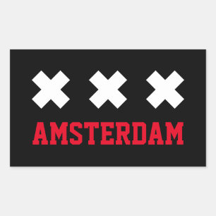 Pegatina Rectangular Ámsterdam