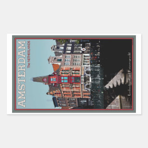 Pegatina Rectangular Amsterdam - Leidsestraat - Keizersgracht