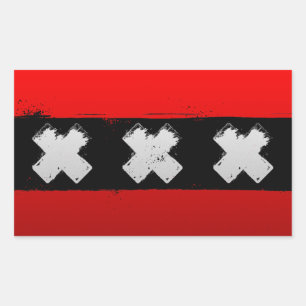 Pegatina Rectangular Ámsterdam urbana