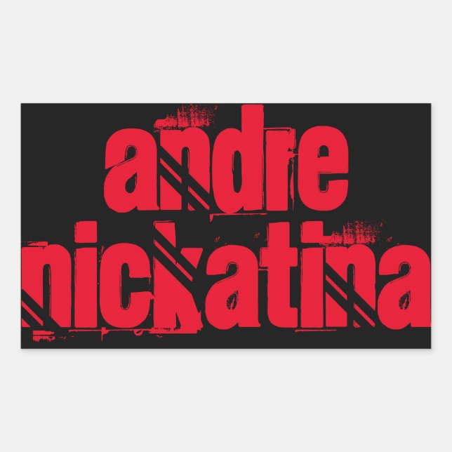 Pegatina Rectangular Andre Nickatina (Anverso)