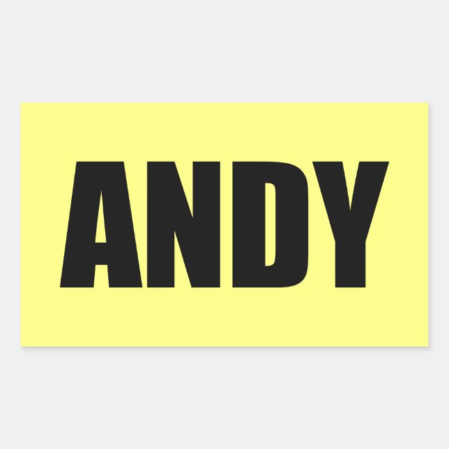 Pegatina Rectangular Andy (Anverso)