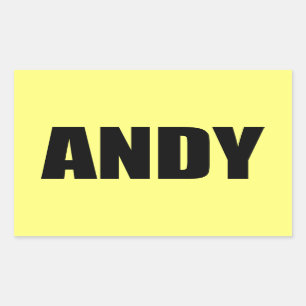 Pegatina Rectangular Andy