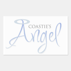 Pegatina Rectangular Ángel de Coastie