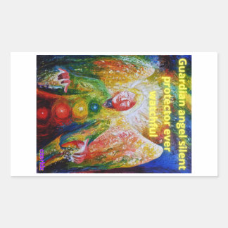 Pegatina Rectangular Ángel de la guarda