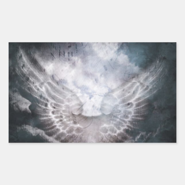Pegatina Rectangular Angel Song (Anverso)
