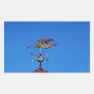 Pegatina Rectangular Ángel Weather Vane Bright Blue Sky