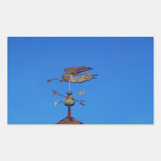 Pegatina Rectangular Ángel Weather Vane Bright Blue Sky