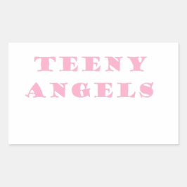 Pegatina Rectangular ángeles adolescentes