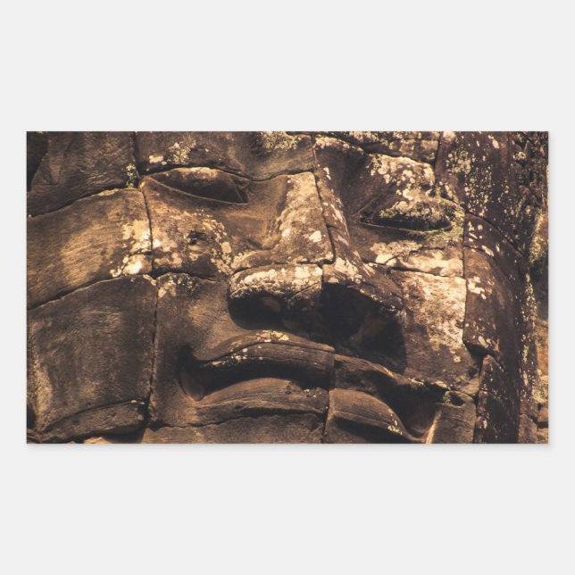 Pegatina Rectangular Angkor Wat Buddha Rectangle Sticker (Anverso)