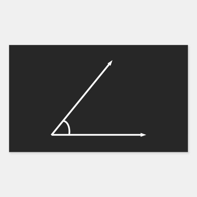 Pegatina Rectangular Ángulo agudo (Anverso)