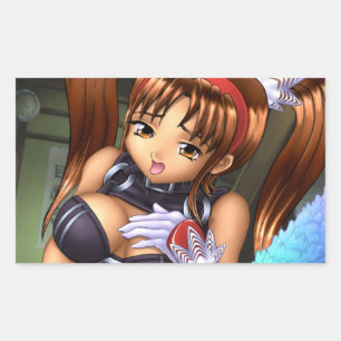 Pegatina Rectangular Anime Chica - Miel