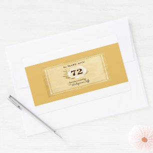 Pegatina Rectangular Aniversario del personalizable de la monja de la v
