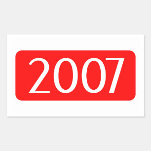 Pegatina Rectangular año de nacimiento número de cumpleaños de texto 20