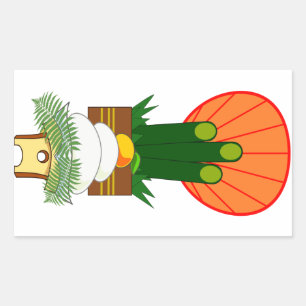 Pegatina Rectangular Año Nuevo japonés