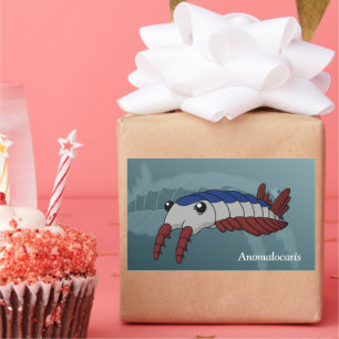 Pegatina Rectangular Anomalocaris - Animal prehistórico