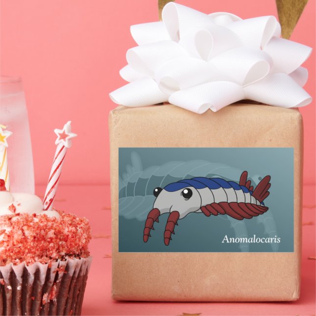 Pegatina Rectangular Anomalocaris - Animal prehistórico (Fiesta)