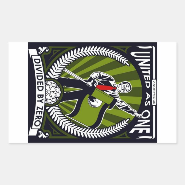 Pegatina Rectangular Anonymous (Anverso)