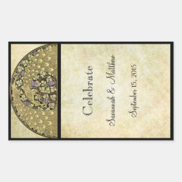 Pegatina Rectangular Anrt Nourveau Peacock