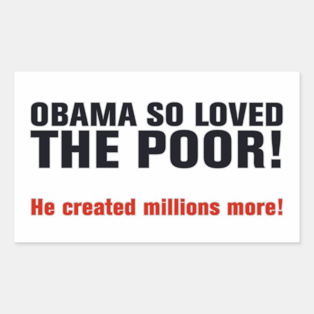 Pegatina Rectangular Anti-Obama (Anverso)
