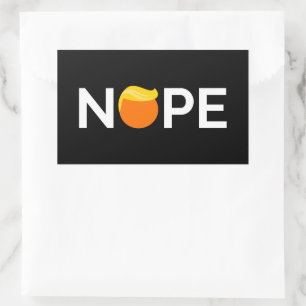 Pegatina Rectangular Anti-Trump - Edición Nope