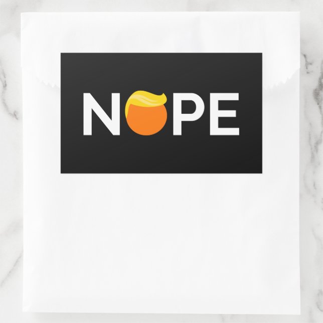 Pegatina Rectangular Anti-Trump - Edición Nope (Bolso)