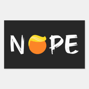 Pegatina Rectangular Anti-Trump - Edición Nope II