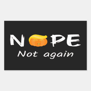 Pegatina Rectangular Anti-Trump - No, no más edición de Halloween II