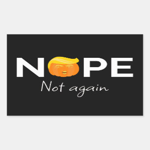 Pegatina Rectangular Anti-Trump - No, no más edición Halloween I