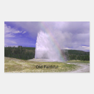 Pegatina Rectangular Antiguo creyente en el Parque Nacional Yellowstone