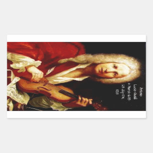 Pegatina Rectangular Antonio Lucio Vivaldi 1723