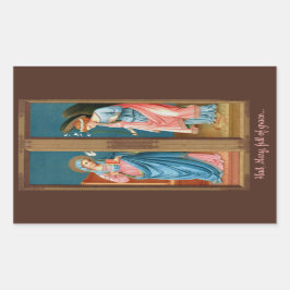 Pegatina Rectangular Anunciación de F. Lippi (M 038)