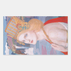 Pegatina Rectangular Aoife, c. 1914 por John Duncan