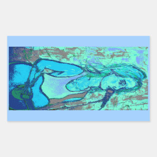 Pegatina Rectangular apariencia de huella de pantalla de songstress