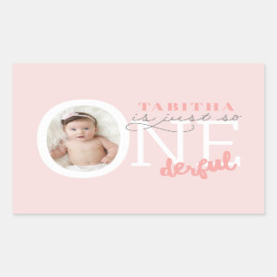 Pegatina Rectangular apenas tan ONEderful