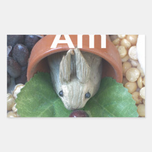 Pegatina Rectangular Aperitivo de conejo