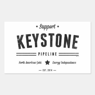 Pegatina Rectangular Apoyar El Gasoducto Keystone