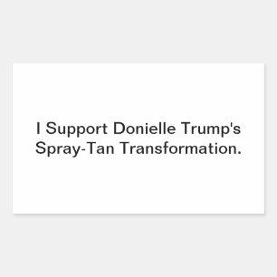 Pegatina Rectangular Apoyar la Transformación de Trump Hankamer Artjunk