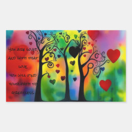 Pegatina Rectangular Apoyo al autismo - Camino a la grandeza