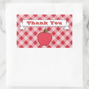 Pegatina Rectangular Apple Gracias Pegatinas