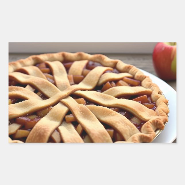 Pegatina Rectangular Apple Pie (Anverso)
