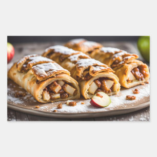 Pegatina Rectangular Apple Strudels