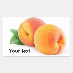 Pegatina Rectangular Apricot o melocotones