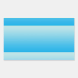 Pegatina Rectangular Aqua Blue Ombre