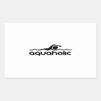 Pegatina Rectangular Aquaholic
