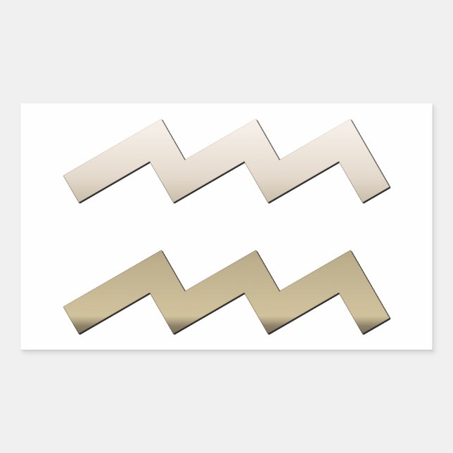 Pegatina Rectangular Aquarius (Anverso)